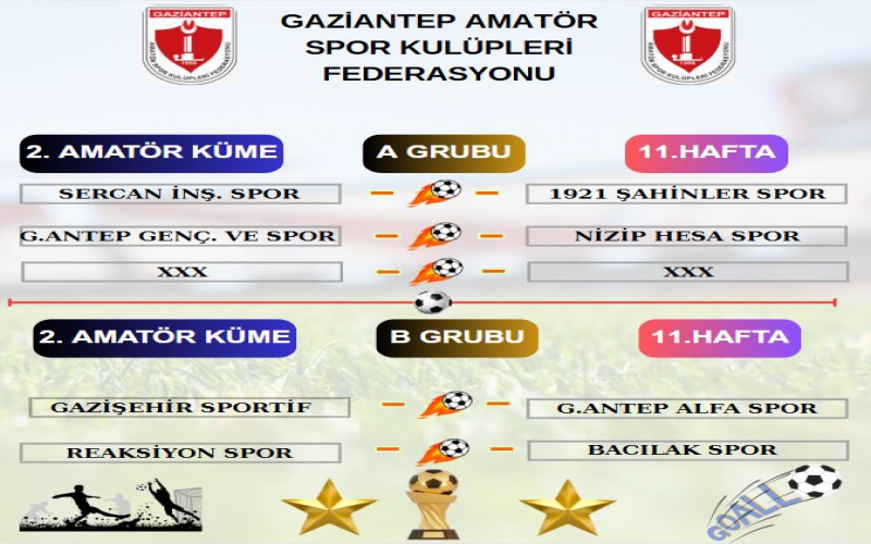 2. AMATÖR KÜME MAÇ PROGRAMI AÇIKLANDI.